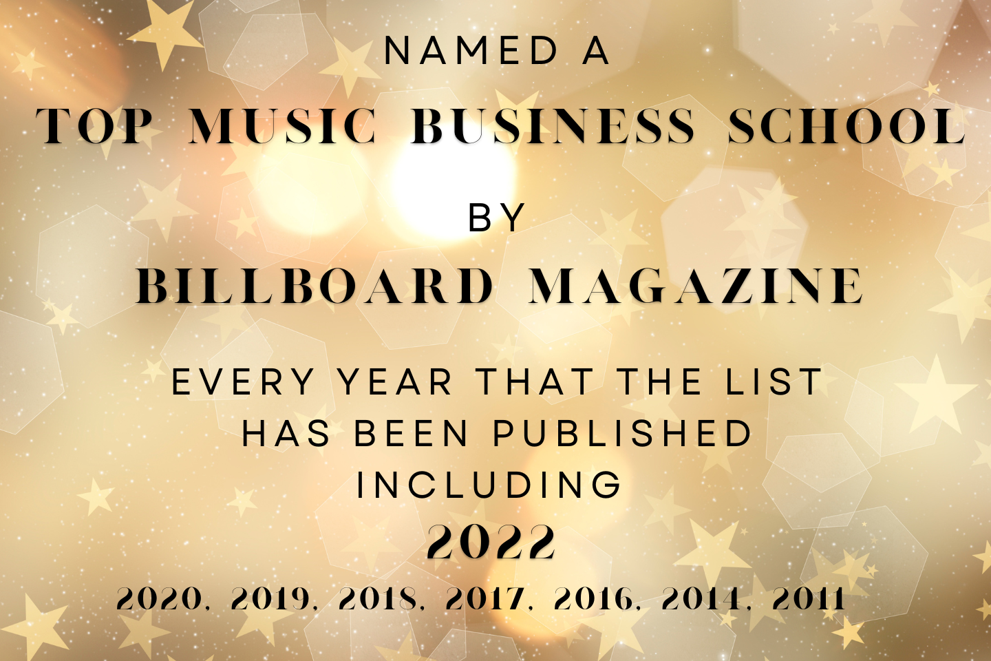 Billboard Top Music Business School Announcement